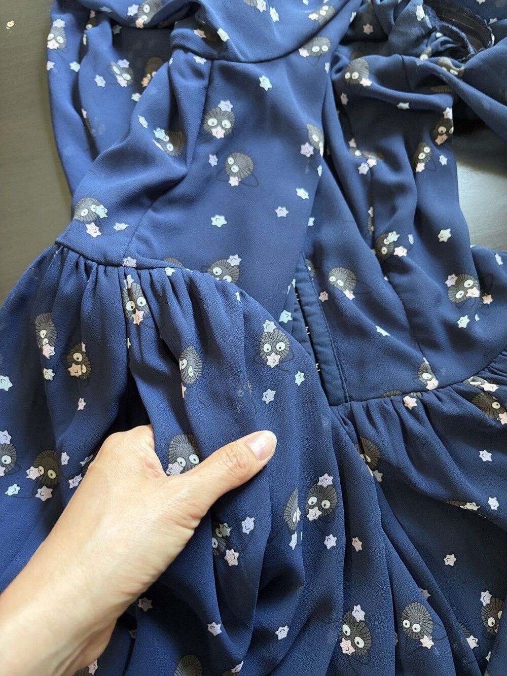 Her Universe Ghibli Dress Soot Sprites Spirited Away Small Smocked Pockets - Picture 6 of 13